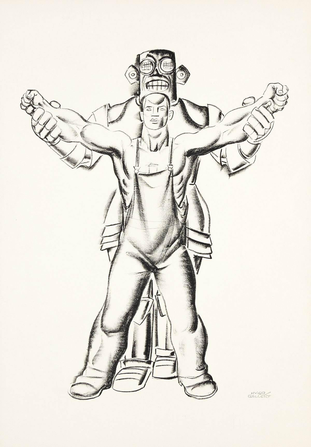 HUGO GELLERT (1892-1985) Three prints.